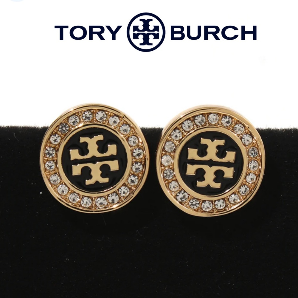 NEW Tory Burch Icon Enamel Stud Earrings